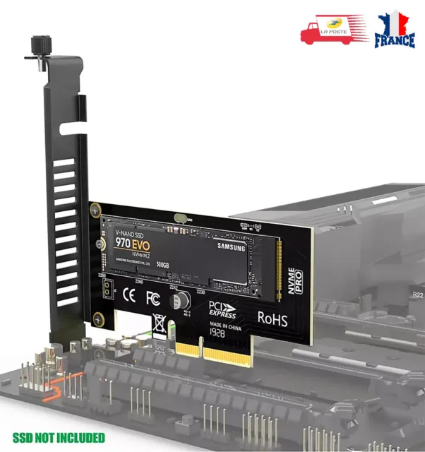 Carte Express M Key M.2 NVMe SSD vers PCIE 3.0 X4, SSD 2280 2260 2242 2230