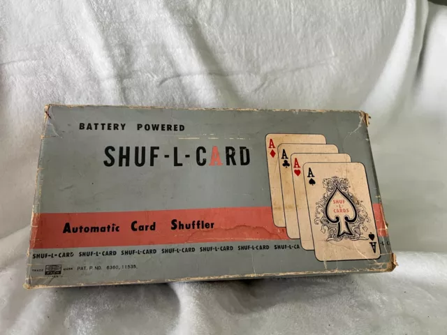 Automatic Card Shuffler SHUF-L-CARD New Batteries Vintage See Video!