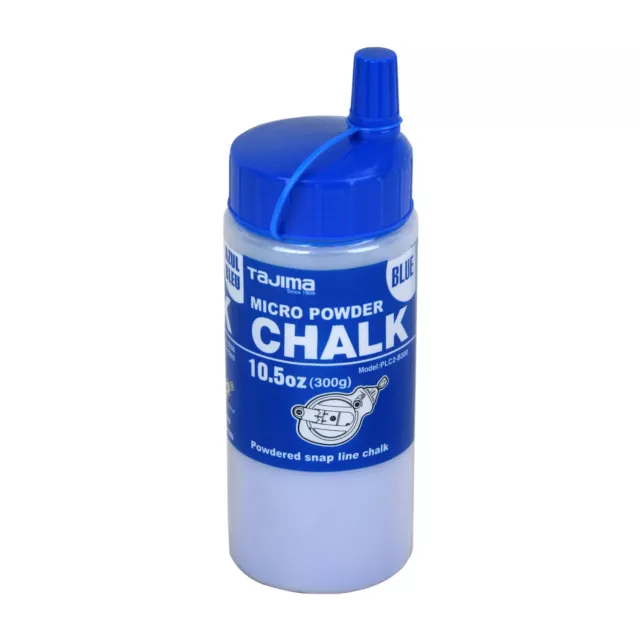 Micro Chalk - Blue 10.5 oz (300g) Ultra-Fine Snap-Line Chalk with Durable Bot...