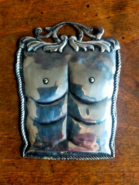 ex voto grazia ricevuta busto petto torace foglia  argento -ex voto SILVER