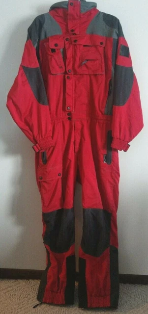 COULOIR MENS SKI Suit Red Black Grey One Piece Snowsuit Size 46 49.99 PicClick