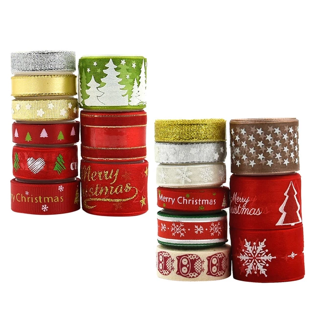 18 Styles CHRISTMAS RIBBON BUNDLES GIFT WRAPPING, WREATH, DECORATIONS, CRAFS