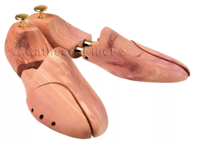 Free Engraving Mens Quality Cedar Wood Double Tube Shoe Trees by Cathcart Elliot