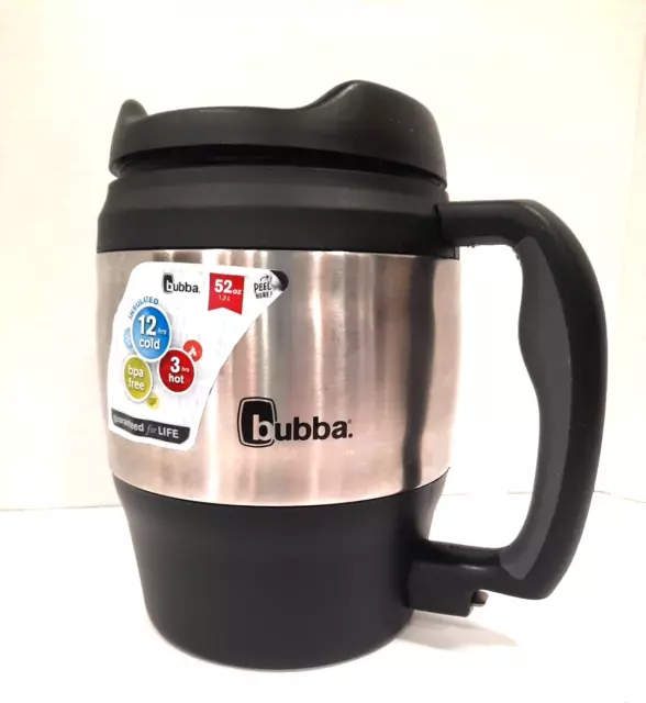 Big Bubba Classic Insulated Mug 52 Oz Polyurethane Travel Coffee Black Keg Shape