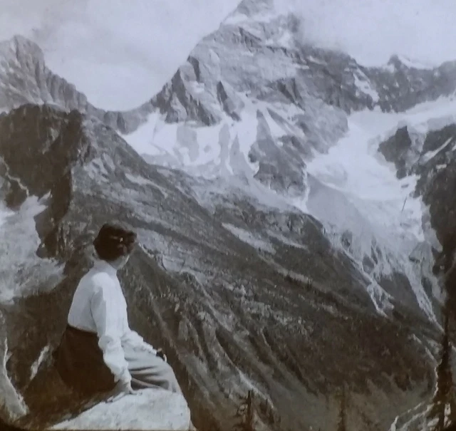 Mt. Sir Donald, British Columbia, Canada, c1910s Magic Lantern Glass Photo Slide