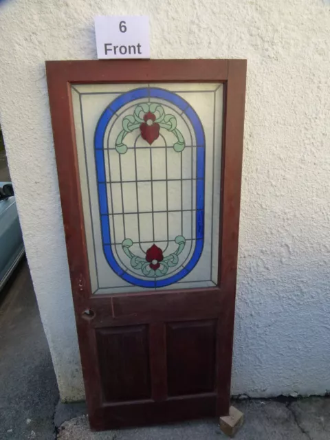 hardwood front Door Glass Panel Edwardian Victorian Door