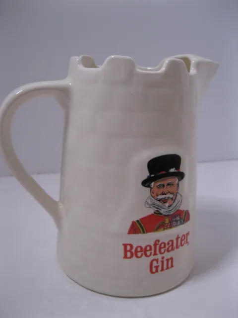 Beefeater Gin Liquor Logo Pitcher Cornwall England 5.5" Bar Decor Vintage