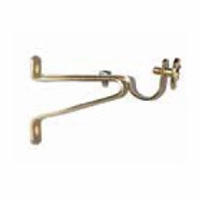 Cafe Rod Bracket, Brass, 9/16-In., One Pair -KN819