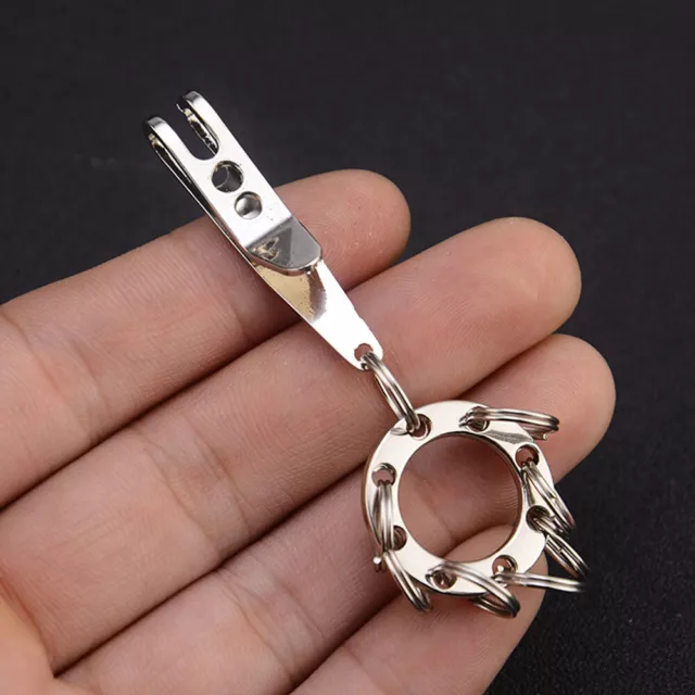 Outdoor Camping Carabiner Keychain Alloy  EDC Key Ring Pocket Belt Clip Tool