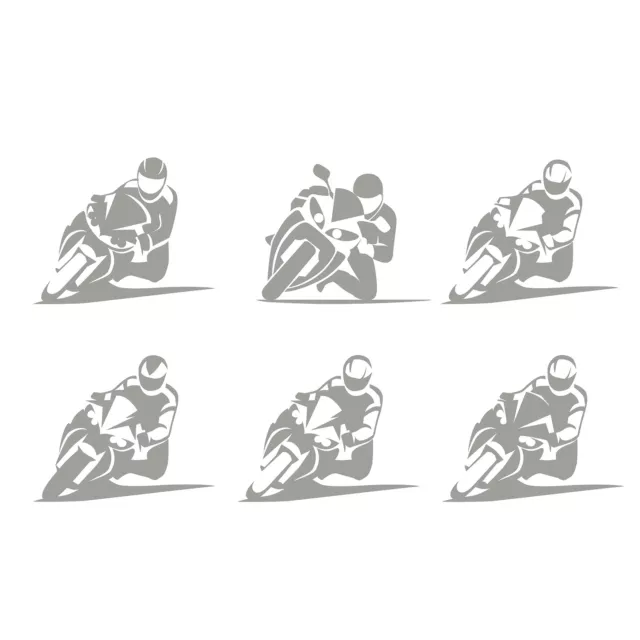 Lot de 6 autocollants moto film design sticker bike racing 3