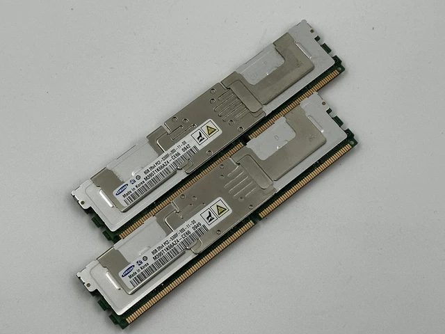 LOT OF 2 M395T1K66AZ4-CE66 Samsung 8GB PC2-5300 DDR2-667MHz ECC 2Rx4 Memory 16GB