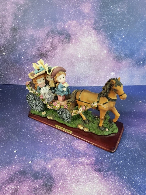 Vintage Handcrafted Sophia Ann Collection Victorian Courting Couple & Coachman