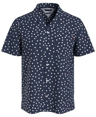 Tommy Hilfiger Tommy Hilfiger Mens Chambray Desert Sky White M Size MEDIUM S/S