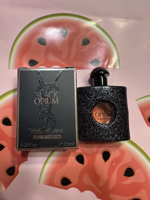 YVES SAINT LAURENT BLACK OPIUM Eau De Parfum Mini .25oz. New in Box! YVES SAINT LAURENT BLACK OPIUM Eau De Parfum Mini .25oz. New in Box!