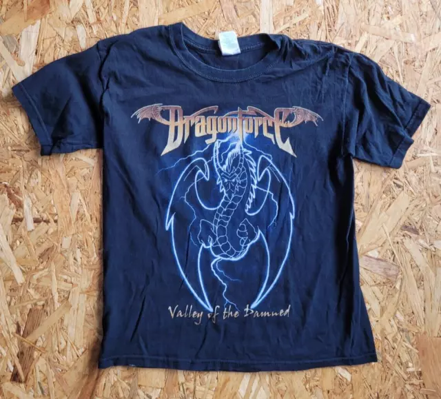 DRAGONFORCE 2003 VALLEY OF THE DAMNED T-SHIRT youth L uk 12 power metal tour