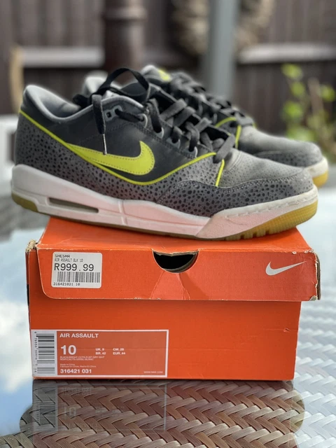 NIKE AIR ASSAULT Low 2007 Safari nero brillante cactus 316421 031