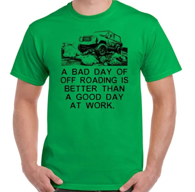 T-shirt 4x4 divertente da uomo A Bad Day Off Roading 90 110 SVX 4