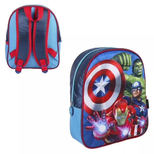 Sac à Dos Cartable Petit Rond Américain Avengers pour Enfant De École Maternelle