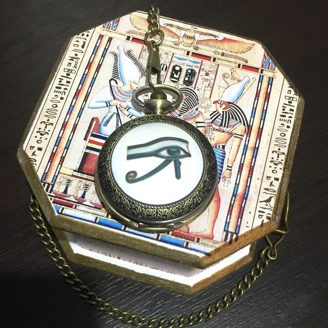 Men's Pocket Watch Genuine Denacci  Museum Grade Ancient Egypt "Eye of Horus"!!!