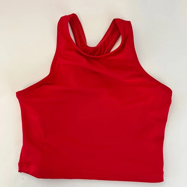 Balera Medium Girl Tank Crop Top Red Racerback MC Child 8