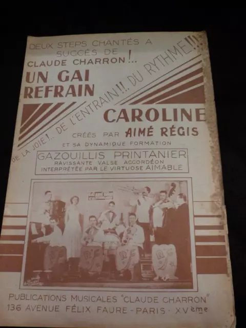 "Partition Un gai refrain Caroline Aimé Régis Sheet Music"