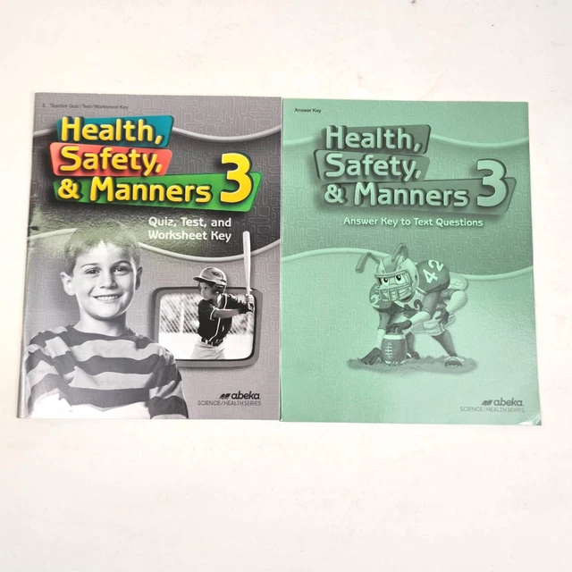 ABEKA HEALTH SAFETY & Manners 3 Quiz Test Worksheet Answer Key 32964903