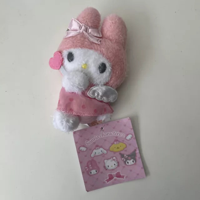 Cute Sanrio valentines pink My Melody Plush Toy with chain 6” Keyring