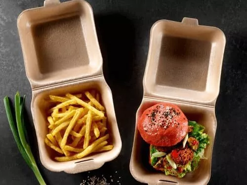 Small Insulated Clamshell Takeaway Food Box Burger Box Fish & Chip Tray Packages