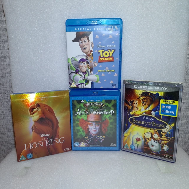 DISNEY BLU RAY Dvd Bundle Toy Story Beauty And The Beast Lion King