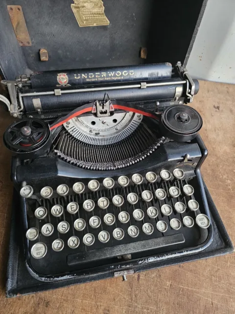 Máquina de escribir industrial estándar Underwood vintage años 1920/30