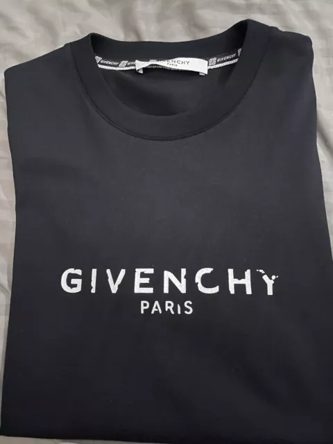 Givenchy Paris Black Slim Fit T Shirt Size Small Mens Made In Portugal