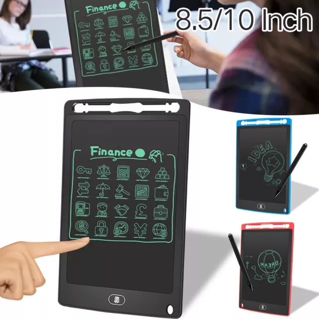 8.5/10In LCD Writing Tablet Digital Drawing Pad Memo Message Boards ewriter .s