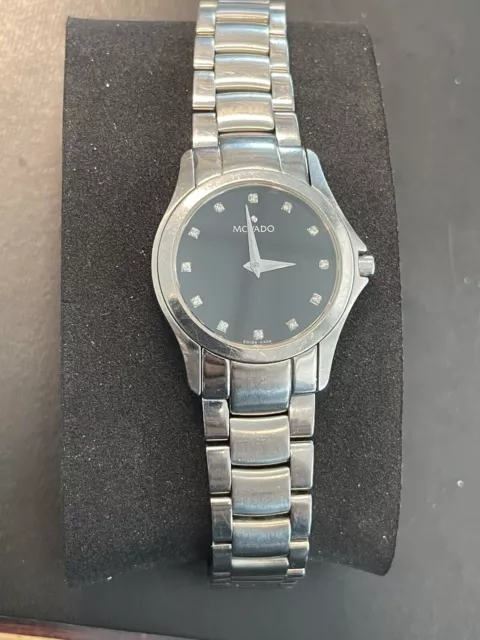 Orologio Donna Movado Masimo Quadrante Diamante Nero 84-e4-1849