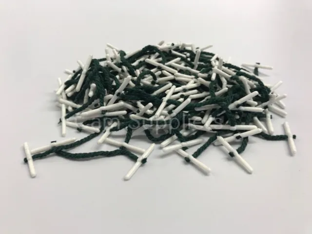 Pack Of 100 Quality 51mm Treasury Tags - Plastic End Paper Filing Clip String