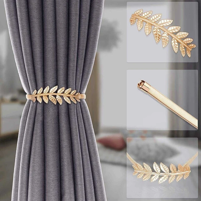 2pcs Spring Rope Curtain Tiebacks Drapery Holdback Elastic Window Curtains Deco