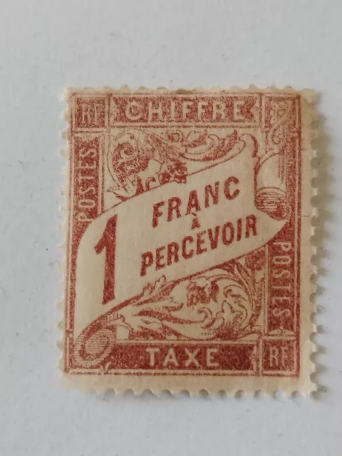 FRANCE STAMP TIMBRE TAXE N° 25 " TYPE DUVAL 1F MARRON " NEUF x TB SIGNE  R163