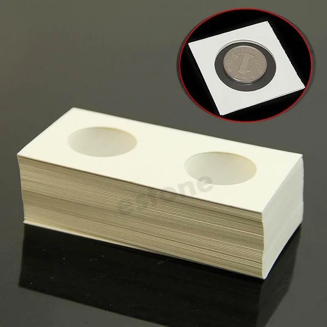 Hot 50pcs 25mm  Stamp Coin Holders Cover Case Storage 2X2" Flip