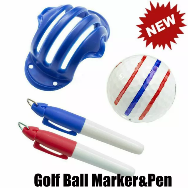 3X Golf Ball Triple Track 3 Line rker Stencil, ERC Chrome Soft Odyssey&2 Pen hw 3