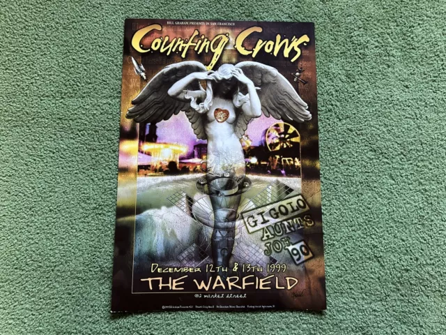 Vintage 1999 Bill Graham Presents Counting Crows The Warfield Concert Poster