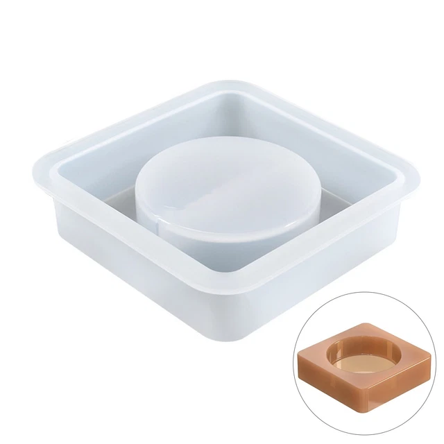 Kristall Epoxy Form Kerzenhalter Haus Dekoration Schmuck Silikon Form 4er Set