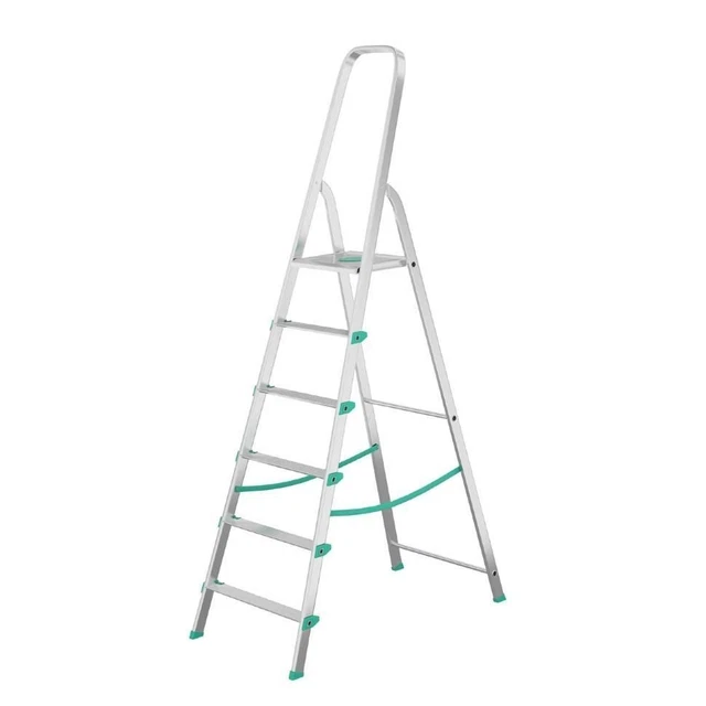 Scala LIBELLULA 6 Gradini In Alluminio E Piedini Antiscivolo EN131 MADE IN ITALY