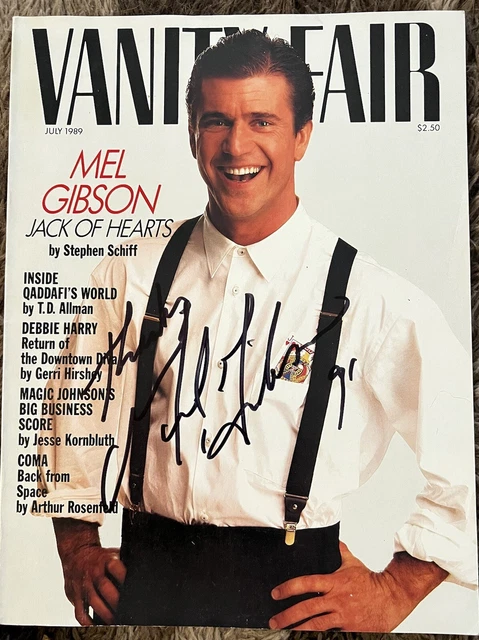 Mel Gibson Autographed Vanity Fair Magazine Vintage 1991