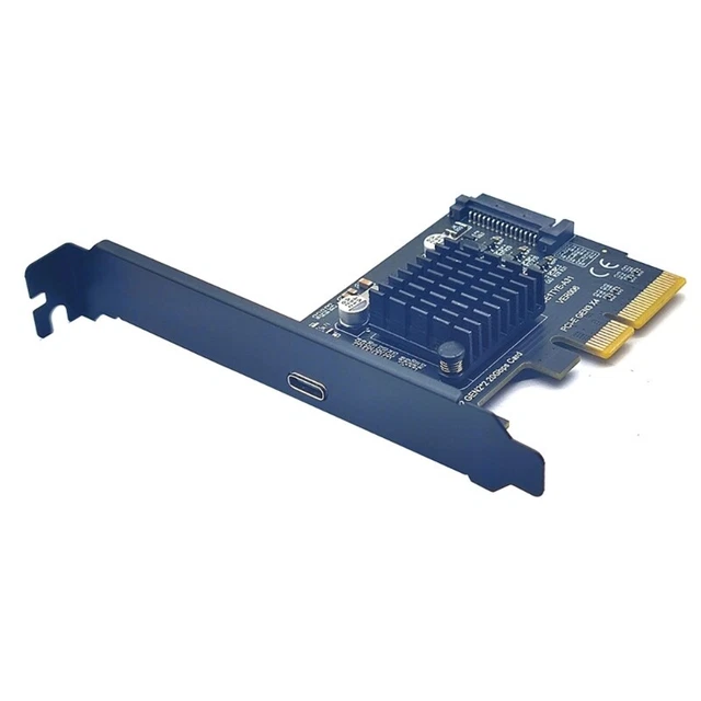 ASM3242 Chipset Type C PCI-Express Adapter Card 4X to USB 3.2 Gen2x2 (20Gbps)