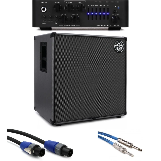 Darkglass Microtubes 500 v2 500-watt Bass Head and 1000-watt 4x10 Cabinet Darkglass Microtubes 500 v2 500-watt Bass Head and 1000-watt 4x10 Cabinet