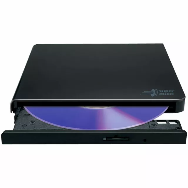 LG Externer DVD-Brenner HLDS GP57EB40, USB 2.0, 8x DVD / 24x CD, schwarz