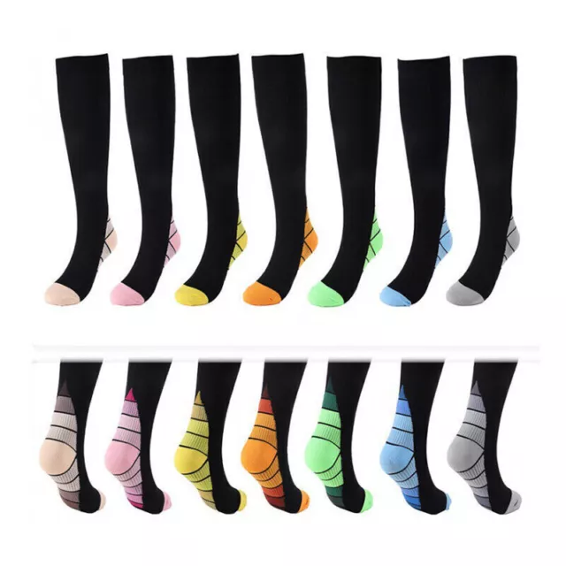 Lot Compression Socks Performance Sports Running Stockings Supports 1-5pairs