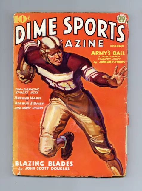 Dime Sports Magazine Pulp Dec 1937 Vol. 5 #6 GD Low Grade