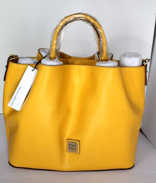 Dooney & Bourke Large Barlow Satchel Dandelion Staffiano Leather  NWT