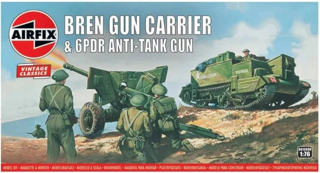 Airfix Bren Gun Carrier & 6PDR Anti-Tank Gun Model