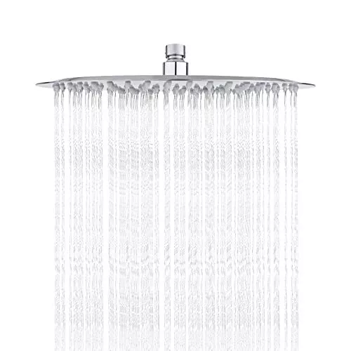 Ibergrif Tete de Douche Inox - Douche Economie d'Eau Pommeau de Douche Ronde ...